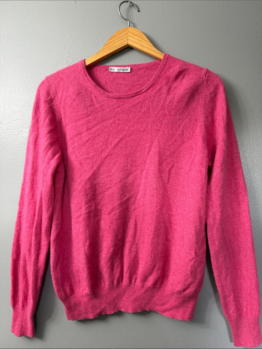 Marks & Spencer Autograph vintage Pink crewneck cashmere Sweater medium
